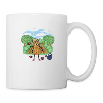 Erdnuss Garten Gärtner Marienkäfer - Tasse - Weiß - Rechts