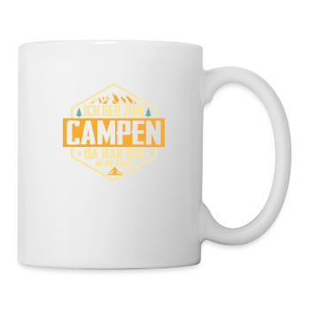 Je vais camper là-bas J’ai mon calme et ma tranquillité Vacances À propos - Mug blanc - blanc - Droite
