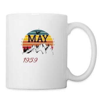Mai 1959 Original Mai 1959 Geburtstagsgeschenk - Tasse - Weiß - Rechts