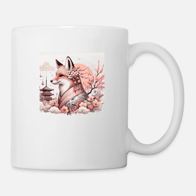 Japanese-style stylized fox - Mug - white