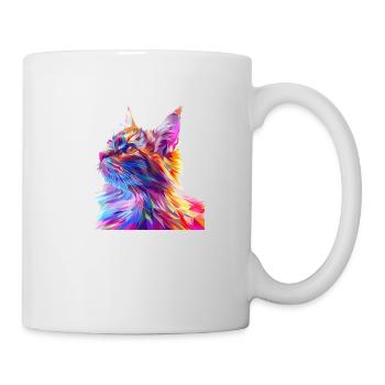 Polygon Cat Comic Style - Mug - white - Right