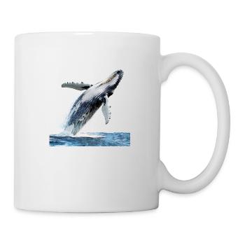 Ein majestätisches Schauspiel eines Buckelwales - Tasse - Weiß - Rechts