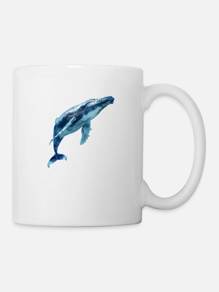 Buckelwale sind intelligente und verspielte Tiere - Tasse - Weiß