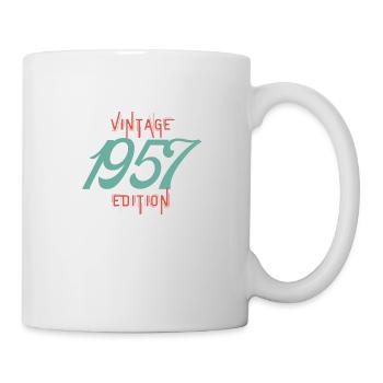 Jahrgang 1957 - Tasse - Weiß - Rechts