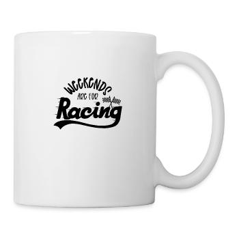 Les week-ends sont pour les courses - Mug blanc - blanc - Droite