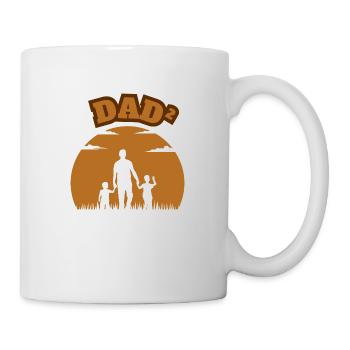 Dad² 2 Sons Brown - Tasse - Weiß - Rechts