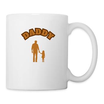 Daddy Daughter Kid Brown - Tasse - Weiß - Rechts