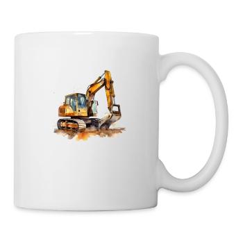 Construction excavator - Mug - white - Right