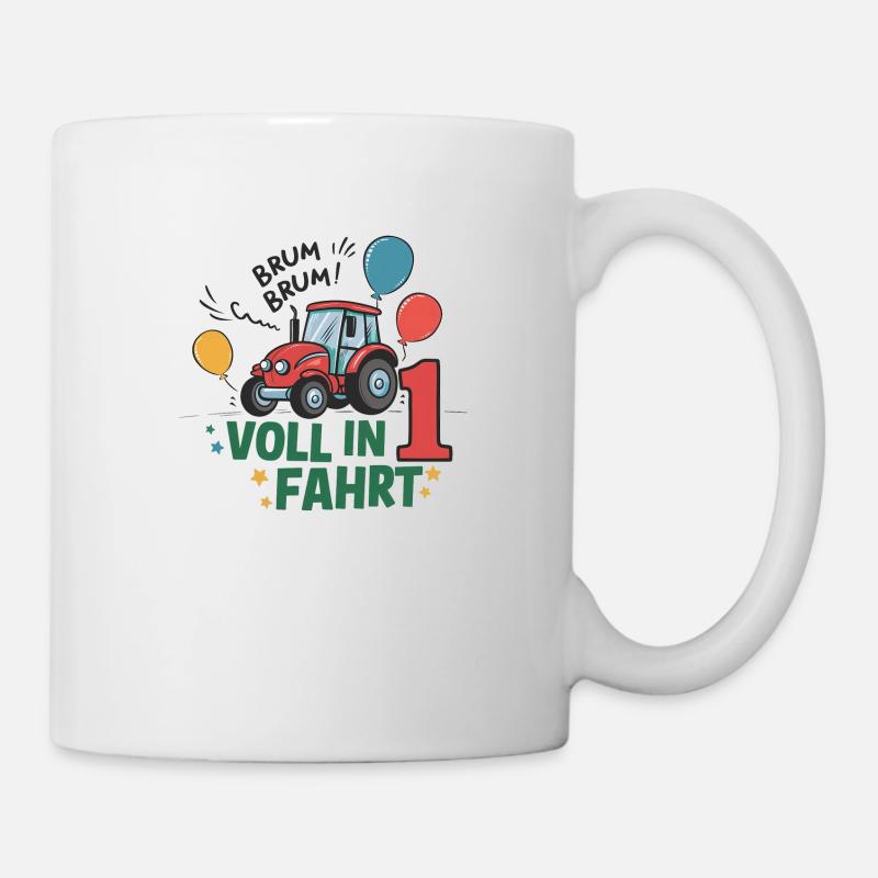 Cool Tractor 1st Birthday: Best Selling Gift! - Mug - white