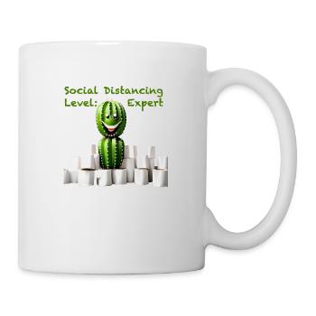 Social Distancing Level Expert - Tasse - Weiß - Rechts