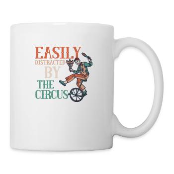 Facilement distrait par la fête costumée des numéros de cirque - Mug blanc - blanc - Droite