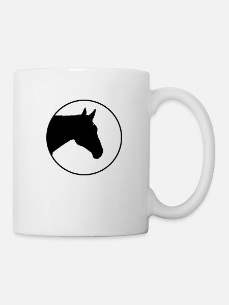 Logo du cheval - Mug blanc - blanc