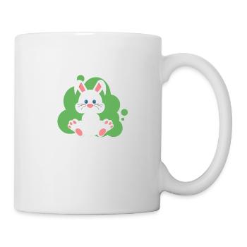 Cartoon Hase Splash - Tasse - Weiß - Rechts
