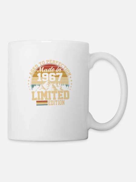 1967 anniversaire 1967 né en 1967 anniversaire - Mug blanc - blanc
