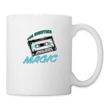Achtzigern Musikkassettenmotiv - Tasse - Weiß - Rechts