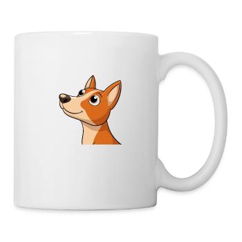 Ein süßer Hund Cartoon - Tasse - Weiß - Rechts