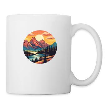 Berglandschaft - Tasse - Weiß - Rechts
