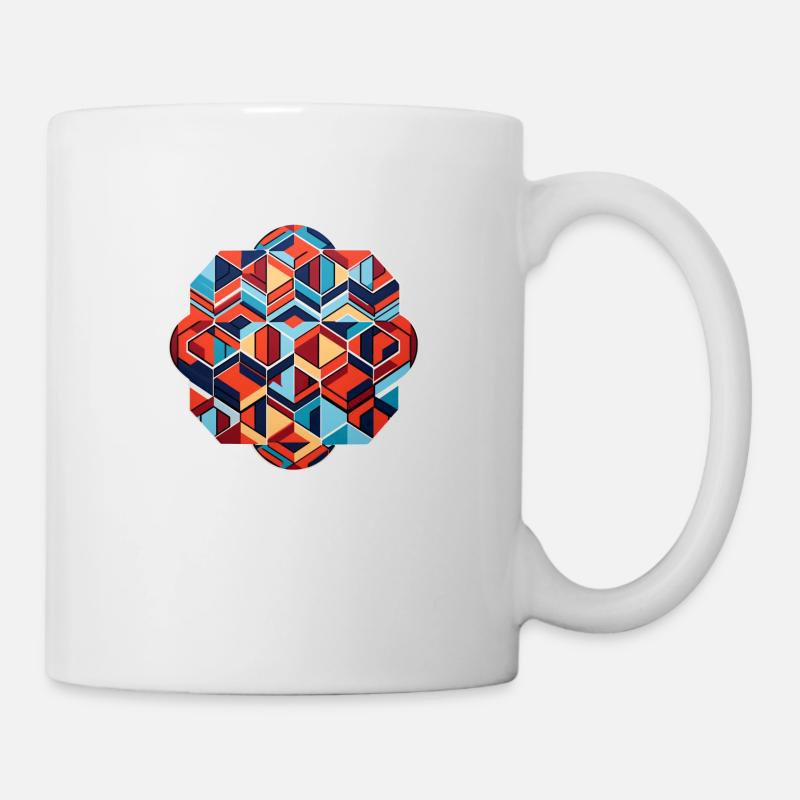 Motifs géométriques - Mug blanc - blanc