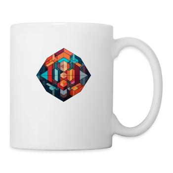 Geometrische Formen - Tasse - Weiß - Rechts