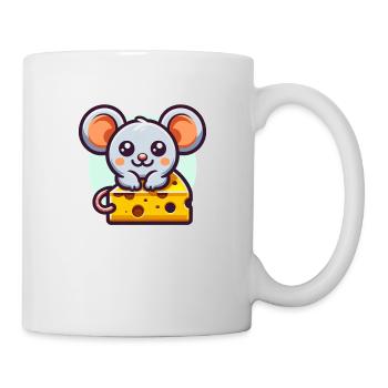 Mouse with cheese - Mug - white - Right