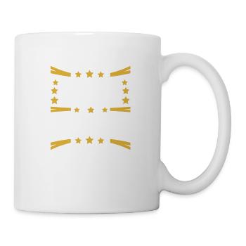 Super Grandpa Star Logo Best Grandpa Grandpa - Mug - white - Right