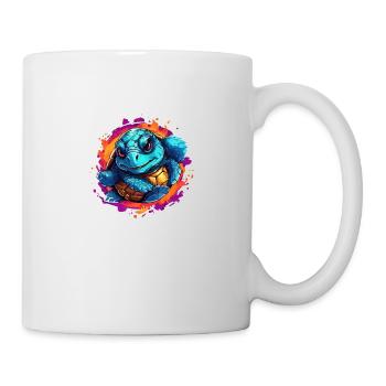 Turtle jumping out of the picture - Mug - white - Right