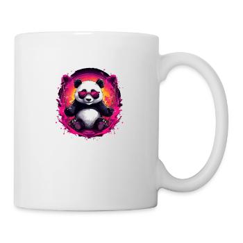 Cute cool panda chilling - Mug - white - Right