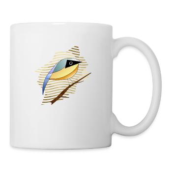 Bunter Vogel - Tasse - Weiß - Rechts