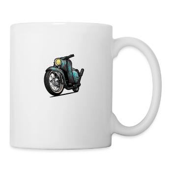 Schwalbe Tuning (turquoise / rust) // Illustration - Mug - white - Right