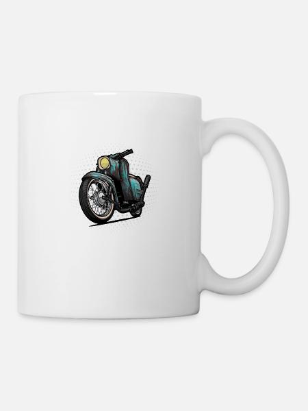 Schwalbe Tuning (türkis / Rost) // Illustration - Tasse - Weiß
