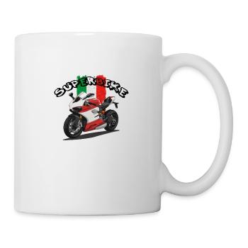 Italienische Superbike-Flagge - Tasse - Weiß - Rechts