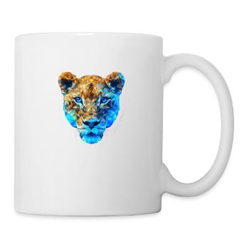 Tigre polygonal - Mug blanc - blanc - Droite