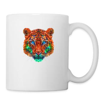 Tigre polygonal - Mug blanc - blanc - Droite