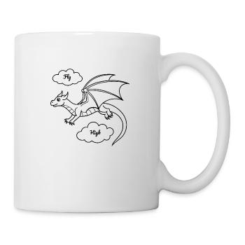 Drache Fly High - Tasse - Weiß - Rechts