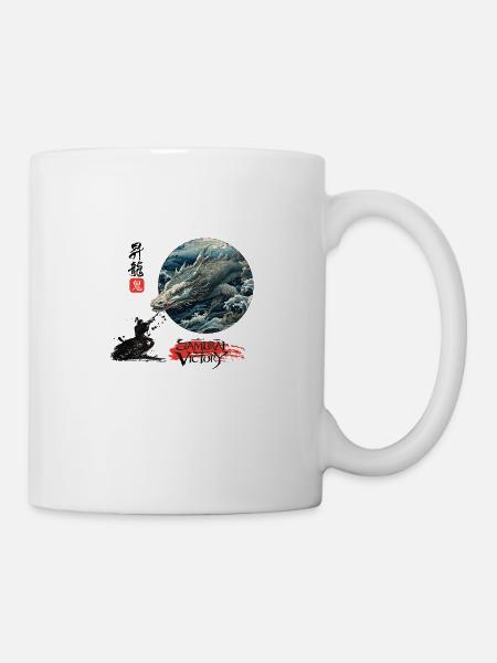 Samurai's Victory: Slaying the Sea Beast - Mug - white
