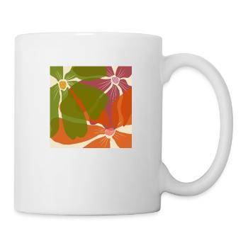 Motif de fleurs - Mug blanc - blanc - Droite