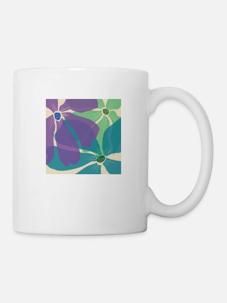 Motif de fleurs - Mug blanc - blanc