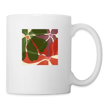 Motif de fleurs - Mug blanc - blanc - Droite