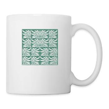 Motif de fleurs géométriques - Mug blanc - blanc - Droite