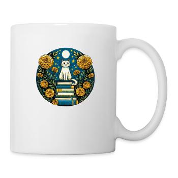 Bookish White Cat - Mug - white - Right