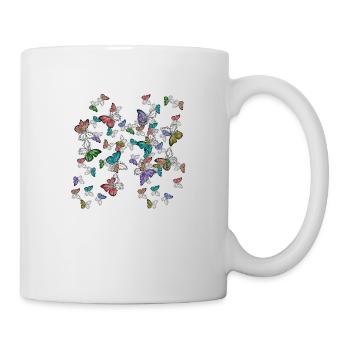 Papillons Sentiments Émotion Douleur Dépression - Mug blanc - blanc - Droite