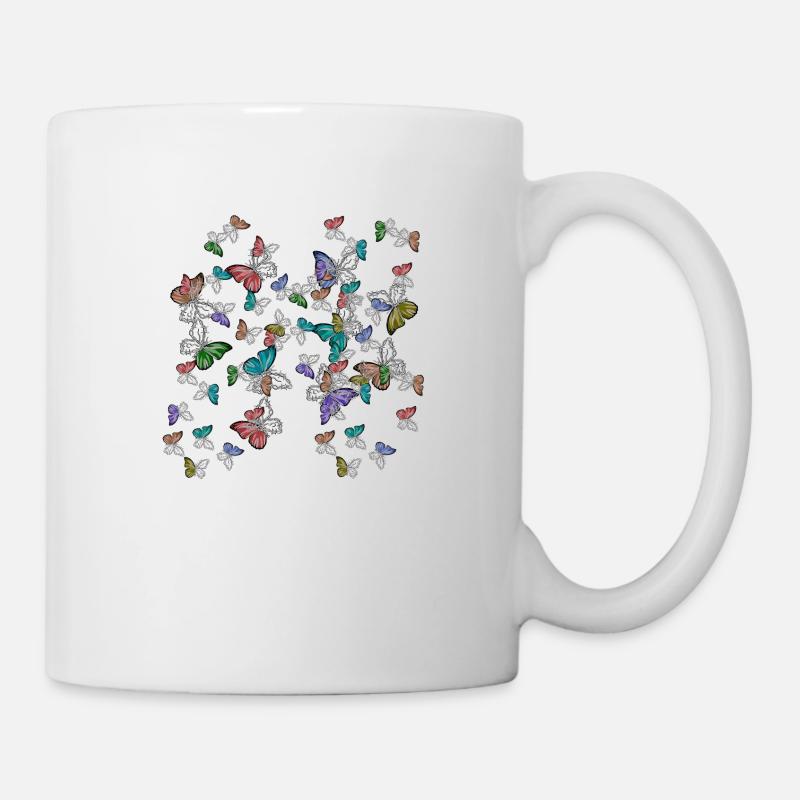 Schmetterlinge Gefühle Emotion Schmerz Depression - Tasse - Weiß