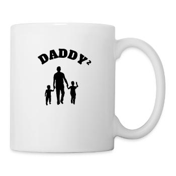 Fier Père Enfant Garçon Noir - Mug blanc - blanc - Droite