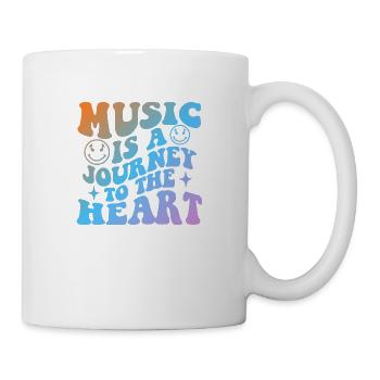 Music Is A Journey To The Heart - Tasse - Weiß - Rechts