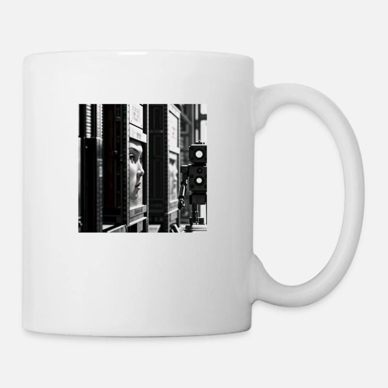 Roboter 1 - Tasse - Weiß