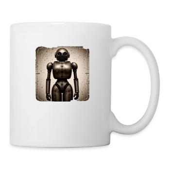 Sepia Acid Color Robot - Mug - white - Right