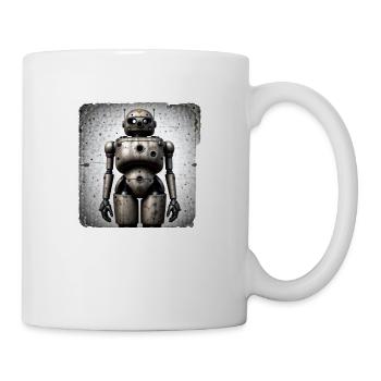 Breiter Roboter - Tasse - Weiß - Rechts