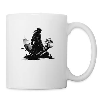 Samurai Krieger Japan Landschaft - Tasse - Weiß - Rechts