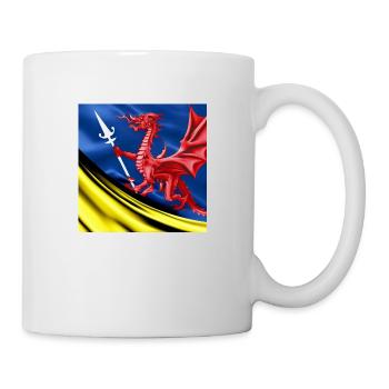 dragon flag spear - Mug - white - Right