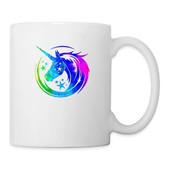 Einhorn süße Regenbogen lustige Einhörner magische Fantasie - Tasse - Weiß - Rechts